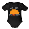 Isn't Life SpecTacolar?!? Funny Taco Food Pun Organic Short Sleeve Baby Bodysuit - black