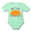 Isn't Life SpecTacolar?!? Funny Taco Food Pun Organic Short Sleeve Baby Bodysuit - light mint