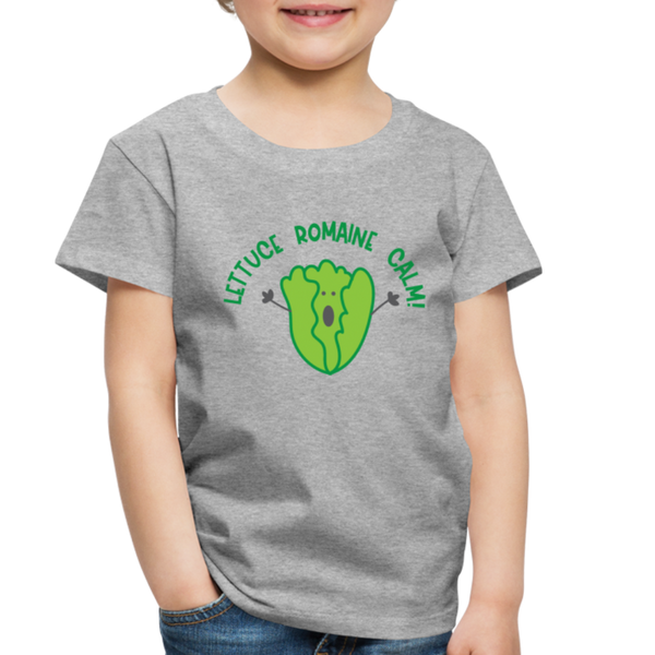 Lettuce Romaine Calm! Salad Food Pun Toddler Premium T-Shirt - heather gray