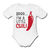 Brrr...I'm a Little Chili Food Pun Organic Short Sleeve Baby Bodysuit
