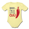 Brrr...I'm a Little Chili Food Pun Organic Short Sleeve Baby Bodysuit