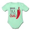 Brrr...I'm a Little Chili Food Pun Organic Short Sleeve Baby Bodysuit