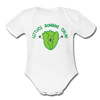 Lettuce Romaine Calm! Salad Food Pun Organic Short Sleeve Baby Bodysuit