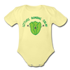Lettuce Romaine Calm! Salad Food Pun Organic Short Sleeve Baby Bodysuit