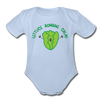 Lettuce Romaine Calm! Salad Food Pun Organic Short Sleeve Baby Bodysuit