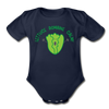 Lettuce Romaine Calm! Salad Food Pun Organic Short Sleeve Baby Bodysuit