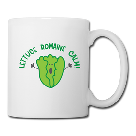Lettuce Romaine Calm! Salad Food Pun Coffee/Tea Mug