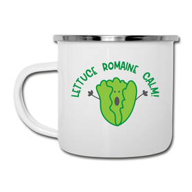 Lettuce Romaine Calm! Salad Food Pun Camper Mug