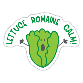 Lettuce Romaine Calm! Salad Food Pun Sticker