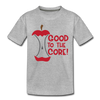 Good to the Core! Apple Food Pun Kids' Premium T-Shirt - heather gray