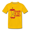 Good to the Core! Apple Food Pun Kids' Premium T-Shirt - sun yellow