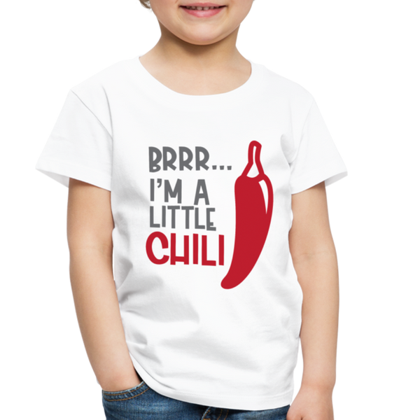 Brrr...I'm a Little Chili Food Pun Toddler Premium T-Shirt - white