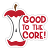 Good to the Core! Apple Food Pun Sticker