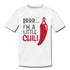 Brrr...I'm a Little Chili Food Pun Kids' Premium T-Shirt - white