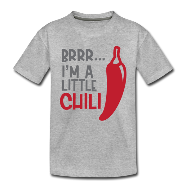 Brrr...I'm a Little Chili Food Pun Kids' Premium T-Shirt - heather gray