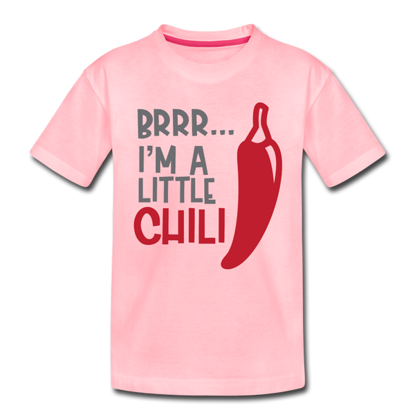 Brrr...I'm a Little Chili Food Pun Kids' Premium T-Shirt - pink