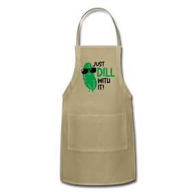 Just Dill with It! Pickle Food Pun Adjustable Apron