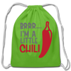 Brrr...I'm a Little Chili Food Pun Cotton Drawstring Bag - clover