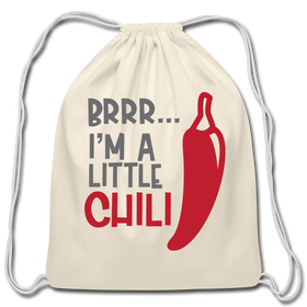 Brrr...I'm a Little Chili Food Pun Cotton Drawstring Bag