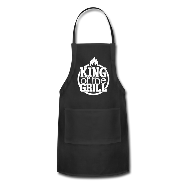 King of the Grill Father's Day BBQ Adjustable Apron - black