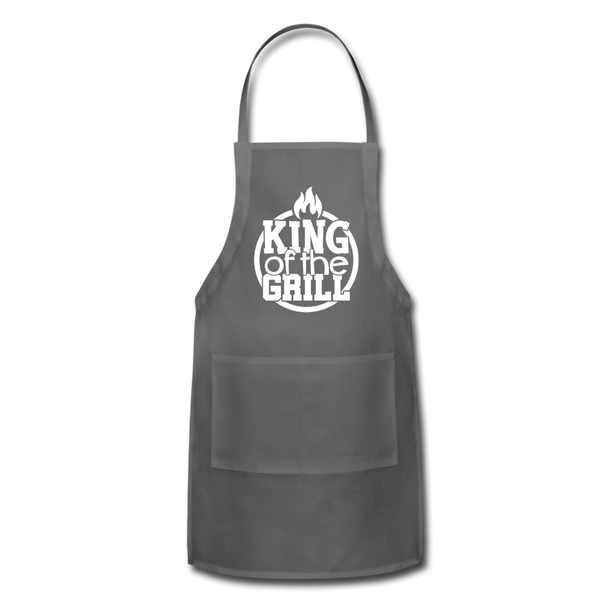 King of the Grill Father's Day BBQ Adjustable Apron - charcoal