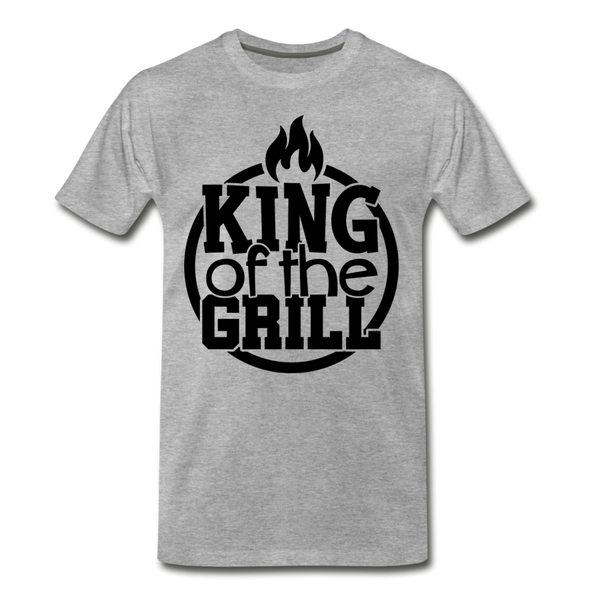 King of the Grill Father's Day BBQ Men's Premium T-Shirt - heather gray