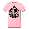 King of the Grill Father's Day BBQ Men's Premium T-Shirt - pink
