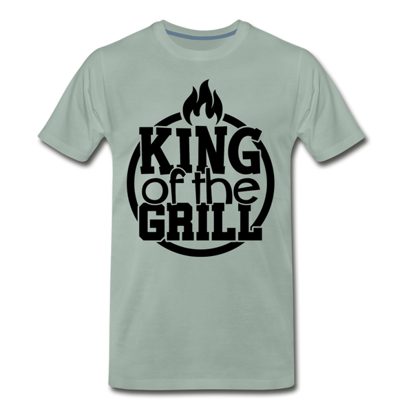 King of the Grill Father's Day BBQ Men's Premium T-Shirt - steel green