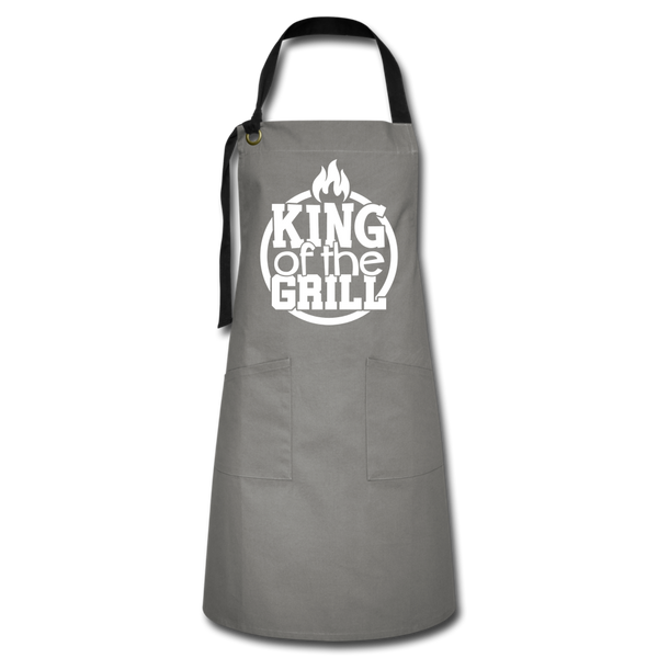 King of the Grill Father's Day BBQ Artisan Apron - gray/black