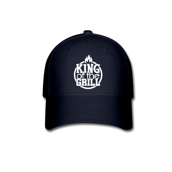 King of the Grill Father's Day BBQ Baseball Cap - navy