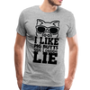 I Like Pig Butts and I Cannot Lie Funny BBQ Men's Premium T-Shirt - heather gray
