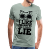 I Like Pig Butts and I Cannot Lie Funny BBQ Men's Premium T-Shirt - steel green