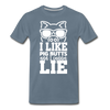 I Like Pig Butts and I Cannot Lie Funny BBQ Men's Premium T-Shirt - steel blue