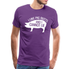 I Like Pig Butts and I Cannot Lie Funny BBQ Men's Premium T-Shirt - purple