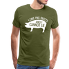 I Like Pig Butts and I Cannot Lie Funny BBQ Men's Premium T-Shirt - olive green