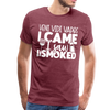Veni Vidi Vapos I Came I Saw I Smoked: BBQ Smoker Men's Premium T-Shirt - heather burgundy