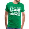 Veni Vidi Vapos I Came I Saw I Smoked: BBQ Smoker Men's Premium T-Shirt - kelly green