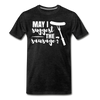 May I Suggest The Sausage Funny BBQ Men's Premium T-Shirt - charcoal gray