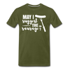 May I Suggest The Sausage Funny BBQ Men's Premium T-Shirt - olive green