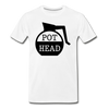 Pot Head Funny Coffee Men's Premium T-Shirt - white