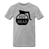 Pot Head Funny Coffee Men's Premium T-Shirt - heather gray
