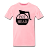 Pot Head Funny Coffee Men's Premium T-Shirt - pink