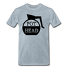 Pot Head Funny Coffee Men's Premium T-Shirt - heather ice blue