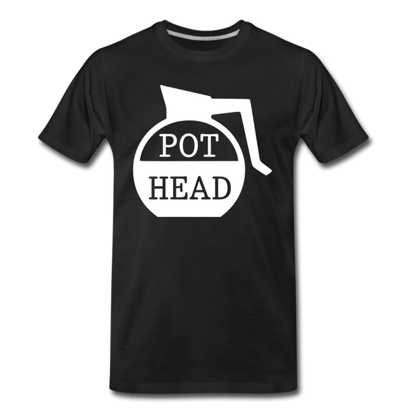 Pot Head Funny Coffee Men's Premium T-Shirt - black