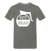 Pot Head Funny Coffee Men's Premium T-Shirt - asphalt gray
