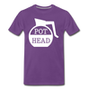 Pot Head Funny Coffee Men's Premium T-Shirt - purple