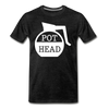 Pot Head Funny Coffee Men's Premium T-Shirt - charcoal gray