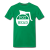 Pot Head Funny Coffee Men's Premium T-Shirt - kelly green