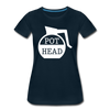 Pot Head Funny Coffee Women’s Premium T-Shirt - deep navy