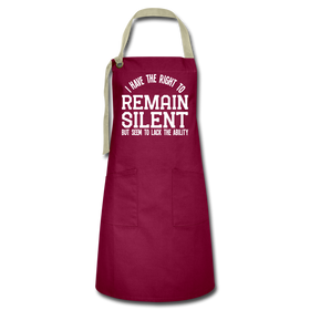 I Have the Right to Remain Silent But I Seem to Lack the Ability Artisan Apron